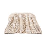 Krystall Mesh Sand Clutch Veske