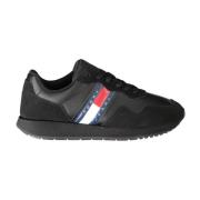 Sort Polyester Low-Top Sneaker Herre