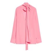 Silke Crepe de Chine Bluse Rosa