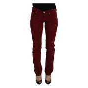 Maroon Corduroy Chic Bukser