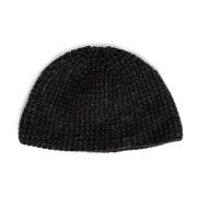 Antrasitt Strikket Beanie Lue