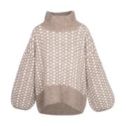 Logo Sweater - Brun Melange Topp