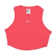 Essential Rib Crop Tank i Aster Pink