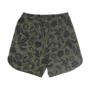 Blomstertrykk Elastisk Midje Shorts