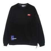 Sort Crewneck Langarmet Skjorte