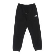 Svart Plysj Oversized Jogger Bukser