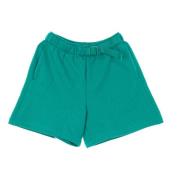 Høy Midje Jacquard Shorts Grønn/Svart