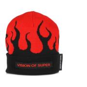 Røde Flammer Beanie Svart/Rød