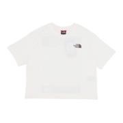 Cropped Nuptse Face Tee Gardenia White