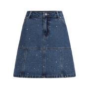 Denim Stud Skjørt