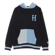 Dobbel Hette Langarmet Hoodie Indigo