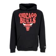 Chicago Bulls Script Hoodie Svart/Rød