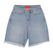 Flame Patch Denim Shorts