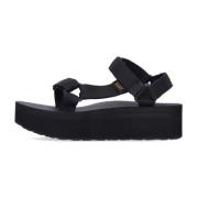 Svart Plattform Sandal Dame Vegan