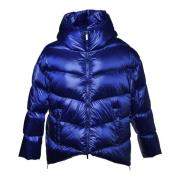 Down jacket in blue nylon