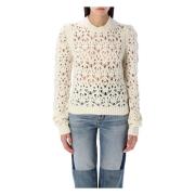 Chunky Pointelle Strikket Tettsittende Jumper