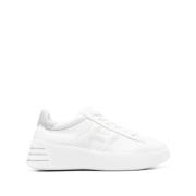 Casual Hvit Skinn Sneaker