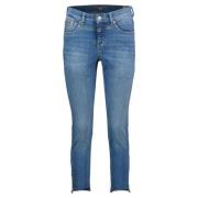 Indigo Rich Slim Jeans med glidelås detalj