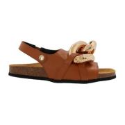 Brune Flate Sandaler for Kvinner