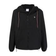 Svart Lett Casual Windbreaker Jakke