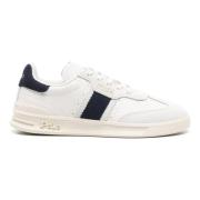 Hvite Skinn Avslappet Trenere Sneakers