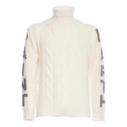 Hvit Turtleneck Genser Aw24