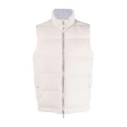 Beige Strikket Casual Vest