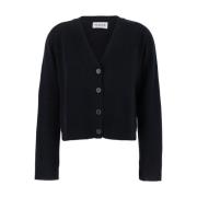 Sort V-hals Cardigan Genser