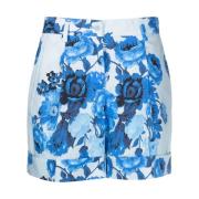 Blå Bomull Elegant Shorts