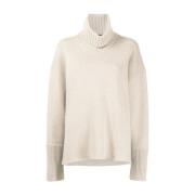 Kasjmir Oversize Turtleneck Genser Beige