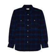 Indigo Check Flanell Skjorte