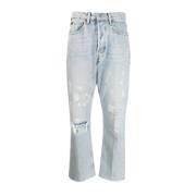 Blå Straight Jeans