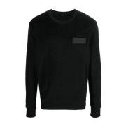 Velour Monogram Sweatshirt i Svart