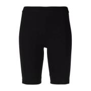 Sort Bomull Elastan Sykkelshorts