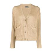 Beige Lin Langermet Cardigan