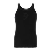 Svart Bomull Tank Top