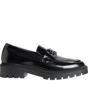 Sorte Combat Loafers for Kvinner