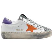 Hvit Glitter Fiolett Oransje Sneakers