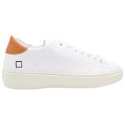 Hvit-Oransje Sneakers - Levante Kalv