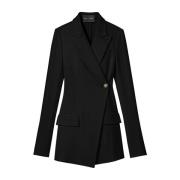 Svart Crepe Blazer