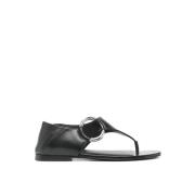 Ring Lær Flat Sandaler