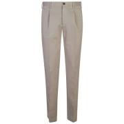 Beige Plissert Chino Bukser