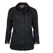 Grønn Beadnell Wax Jacket Sage Stil