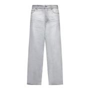 Platinum Grey Vanntette Baggy Jeans