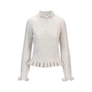 Alpaca Sweater med Volanger