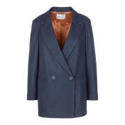 Dobbeltspent ullblandet blazer