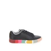 Swirl Skinn Sneakers i Svart