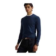 Blå Polo Ralph Lauren Slim Fit Washable Wool Crewneck Sweater Genser