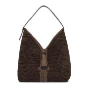 Tassel Hobo Veske i Vevd Semsket Skinn