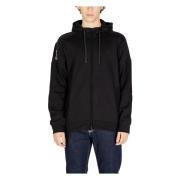 Svart Zip-Up Hettegenser